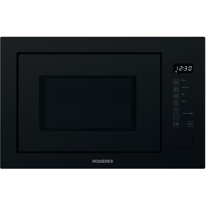 Micro-ondes encastrable - ROSIERES - RO38FL7N25LWB - Noir - 28 L - 59,5 x 36,8 x 38,5 cm