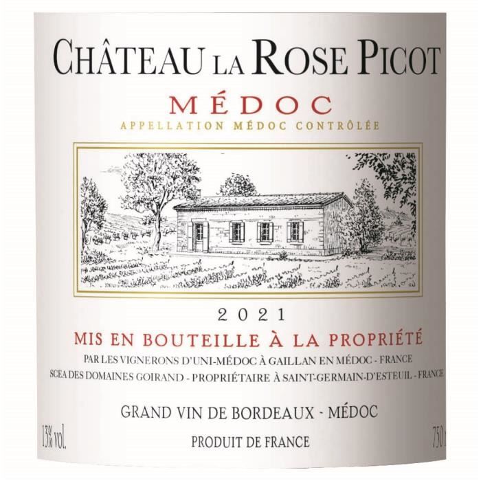 Château La Rose Picot 2021 Médoc - Vin rouge de Bordeaux
