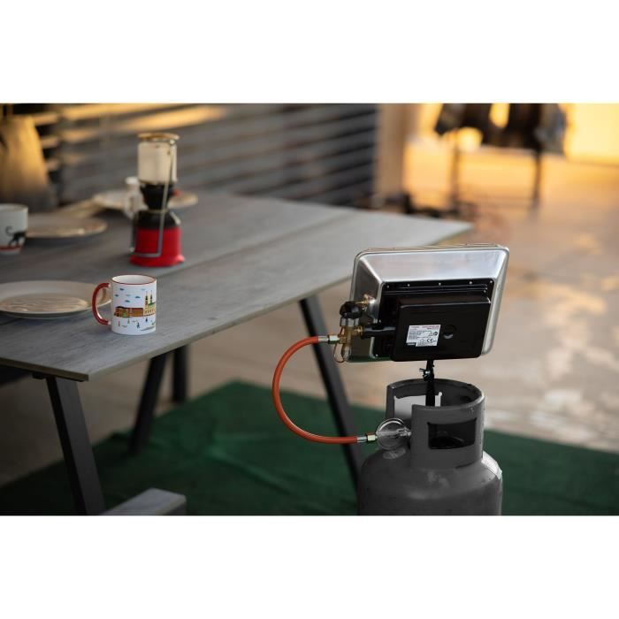 Chauffage infrarouge de chantier - ROTHENBERGER - 4200 W - Avec dÈtendeur et flexible - Bas - Gris