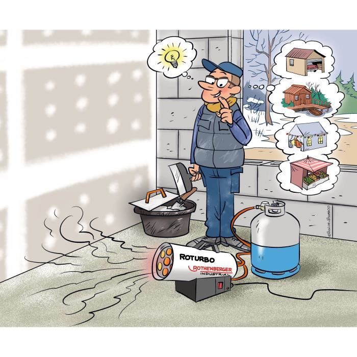 GÈnÈrateur d'air chaud - ROTHENBERGER - Roturbo 19000 - 18,5 kW - Bas - Gris