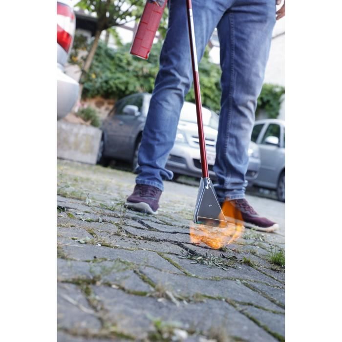 Brűleur désherbeur vert Premium Bec large - ROTHENBERGER - 990°C - Ř40 mm - Rouge et jaune