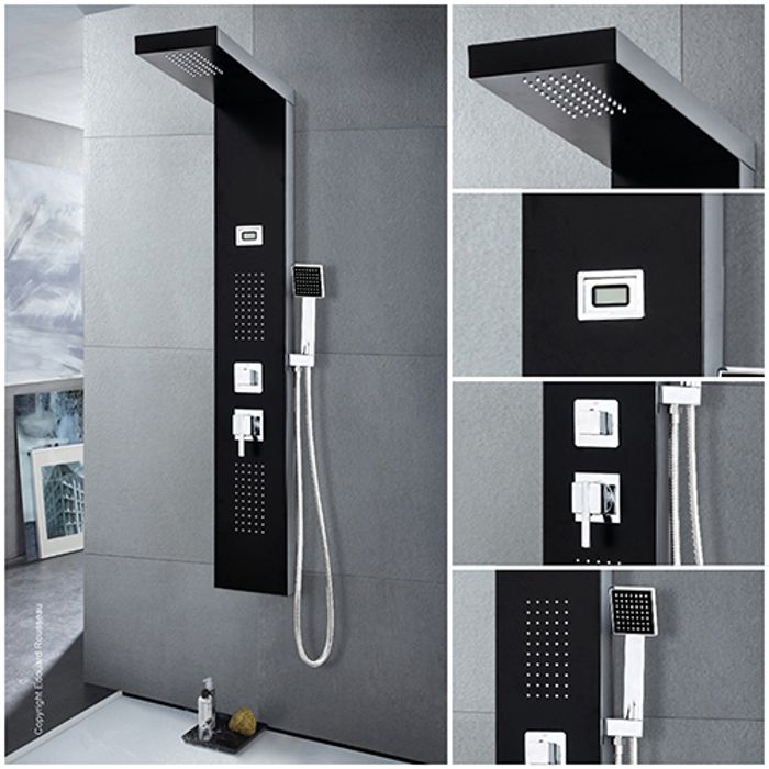 Edouard Rousseau - Colonne de douche Hydromassante TORQUAY - Finition noire