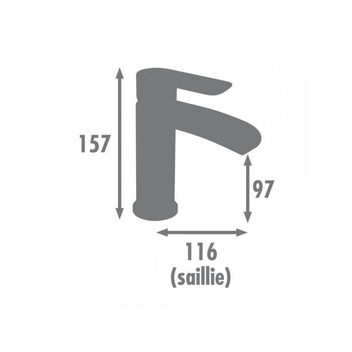 Mitigeur lavabo HUTT chromÈ