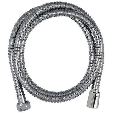 Flexible de douche - ROUSSEAU - Écrou métal anti-torsion - Sertis de sécurité - Longueur 1m75 - Inox chromé simple agrafage