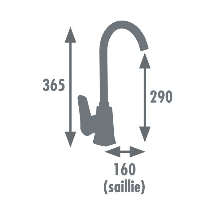 Edouard Rousseau - Mitigeur Evier ORYS - Chromé