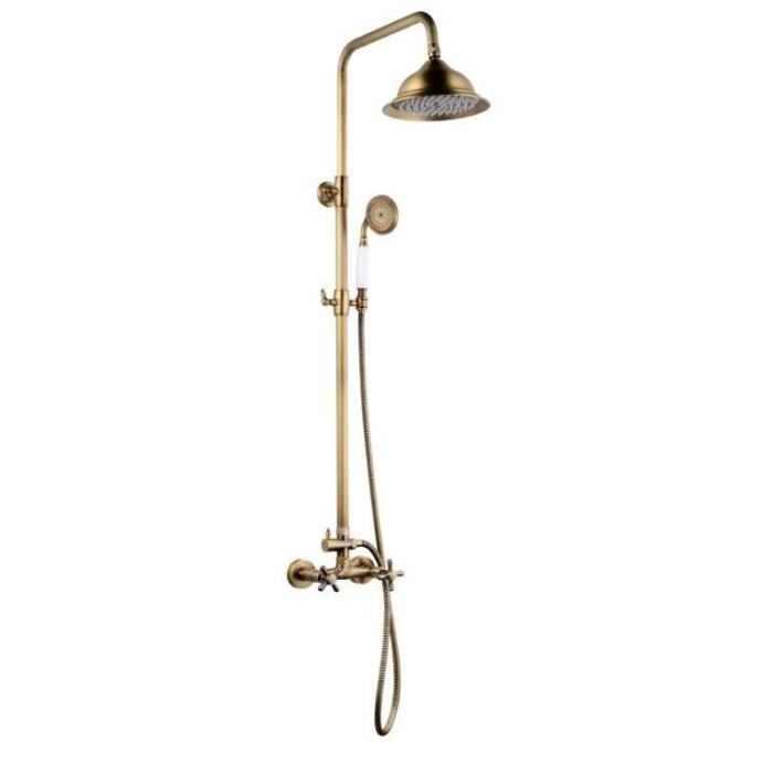 ROUSSEAU Colonne de douche avec robinet mÈlangeur Retro - Vieux-bronze
