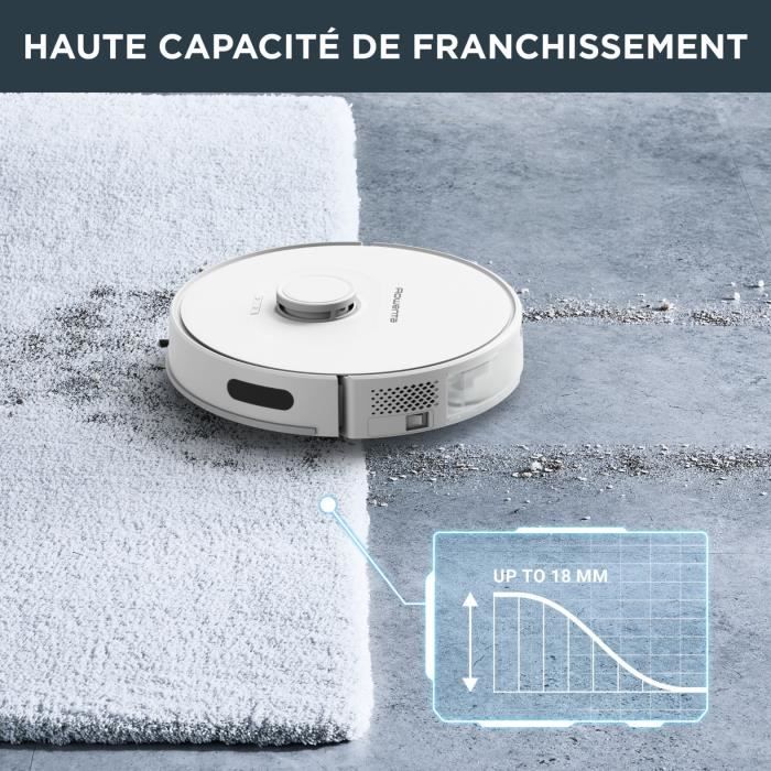 ROWENTA Aspirateur Robot Laveur, Navigation laser ultraprÈcise, RÈglages personnalisÈs, X-Plorer RR8567WH