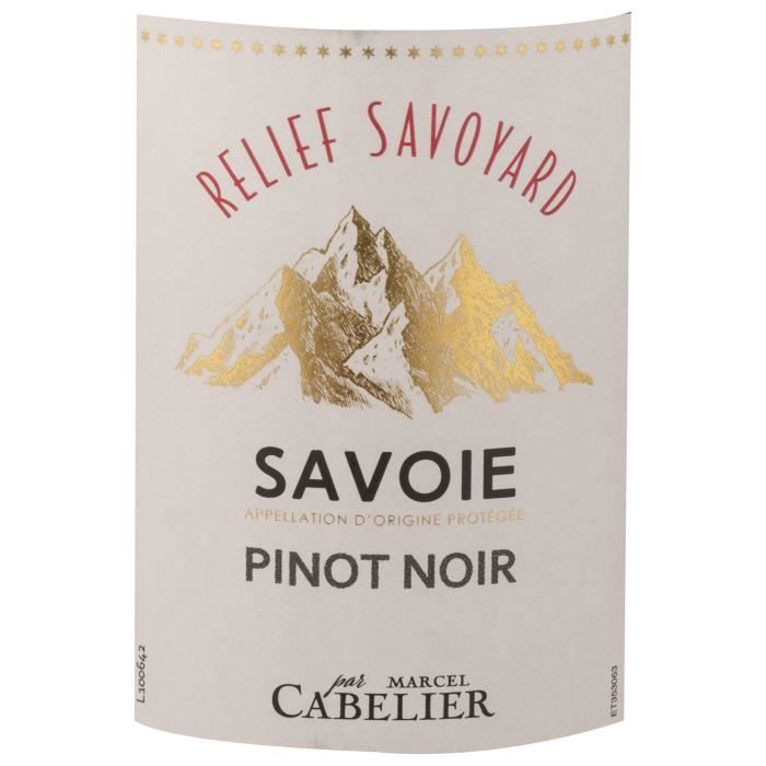 Relief Savoyard Par Marcel Cabelier 2020 Savoie Pinot Noir - Vin rouge de la Savoie