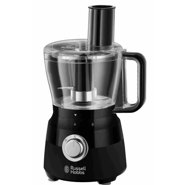 Robot Multifonction - RUSSELL HOBBS - Matte Black 24732-56 - 600 W - Bol 2,5 L - Lames inox - Disque rÈversible - Noir mat
