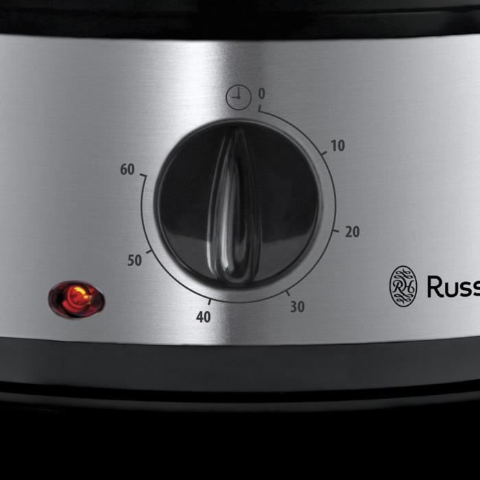 Cuiseur Vapeur 9L - Russell Hobbs 19270-56 - Programmable Minuteur, Cuiseur LÈgumes, Riz, oeufs - Accessoires Inclus