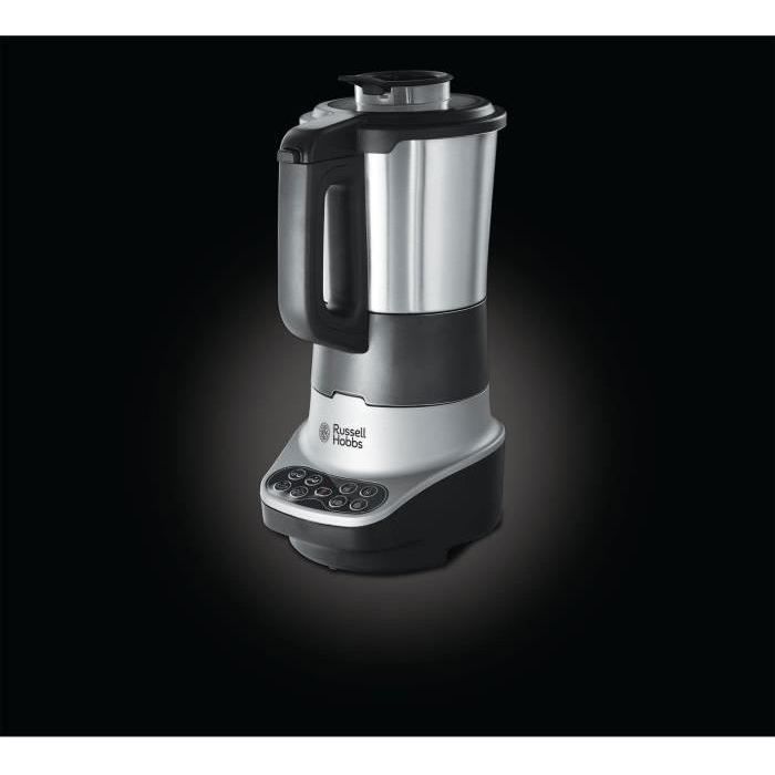 Blender chauffant - RUSSELL HOBBS Soup & Blend 2-en-1 - 800 W - Bol inox 1,75 L - 8 programmes - 21480-56