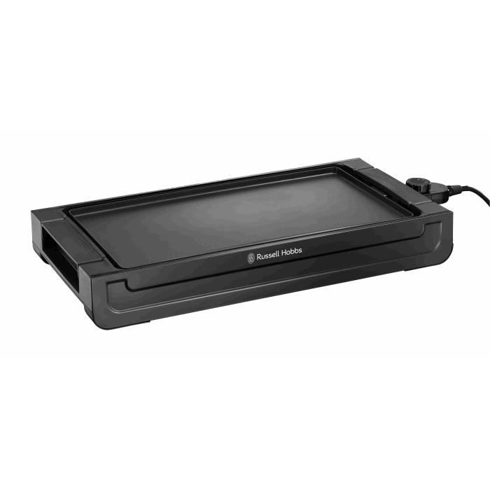 Plancha - RUSSELL HOBBS - Fiesta - 22550-56 - 2400 W - Surface de cuisson : 45 x 25 cm - RÈservoir jus amovible - Noir