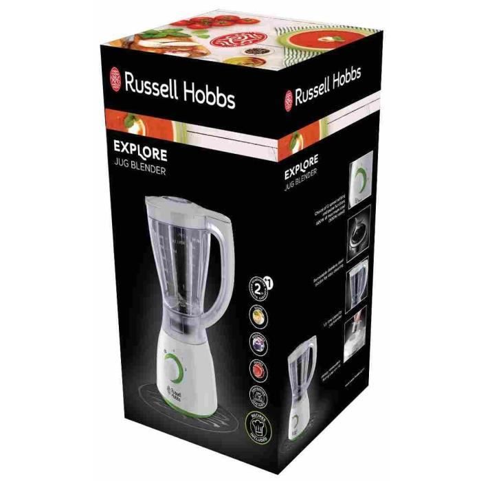 Blender - RUSSELL HOBBS - Explore 22250-56 - 500 W - Bol 1,5 L - 2 vitesses + pulse - Pieds antidÈrapants