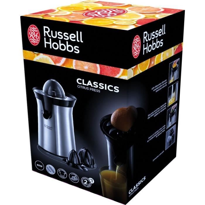 Presse-agrumes Èlectrique RUSSELL HOBBS 22760-56 - 2 cÙnes interchangeables - Jus de fruit frais rapide