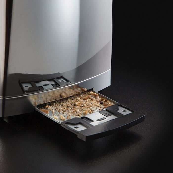 Grille-Pain - RUSSELL HOBBS - Luna Rouge Solaire - Fente longue - 1420 W - Fonctions rÈchauffage et dÈcongÈlation