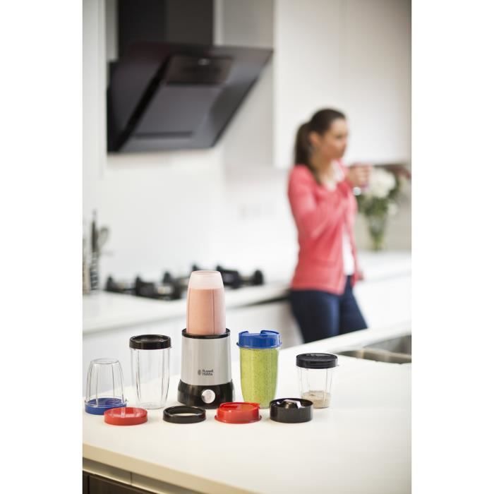 Blender - RUSSELL HOBBS - Nutri Boost 23180-56 - Mixeur 700 W - 15 accessoires - 3 bols (700ml) - 2 bols (350ml)