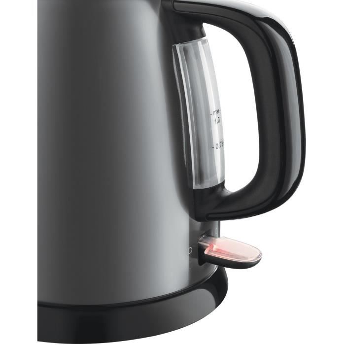 RUSSELL HOBBS 24993-70 Bouilloire Compacte Colours Plus CapacitÈ 1 L Filtre Anti-Calcaire Amovible Lavable - Gris