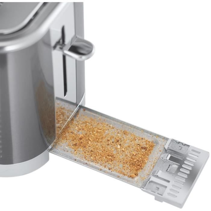 Grille-Pain - RUSSELL HOBBS - Geo Steel - MÈtal texturÈ - 1640 W - Fonctions Lift'n Look, rÈchauffage, dÈcongÈlation