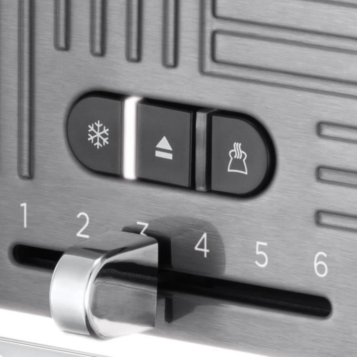 Grille-Pain - RUSSELL HOBBS - Geo Steel - MÈtal texturÈ - 1640 W - Fonctions Lift'n Look, rÈchauffage, dÈcongÈlation