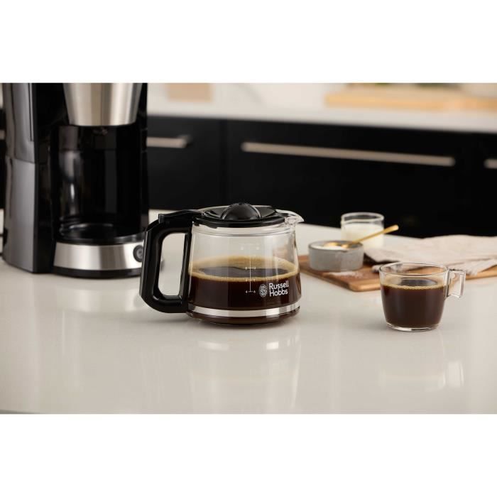 Cafetiere - RUSSELL HOBBS - HEATON - 1,25 L - Noir / Inox
