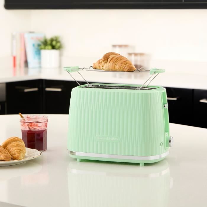 Grille-pain - RUSSELL HOBBS - EDEN - 800 W - 2 fentes - Pistachio