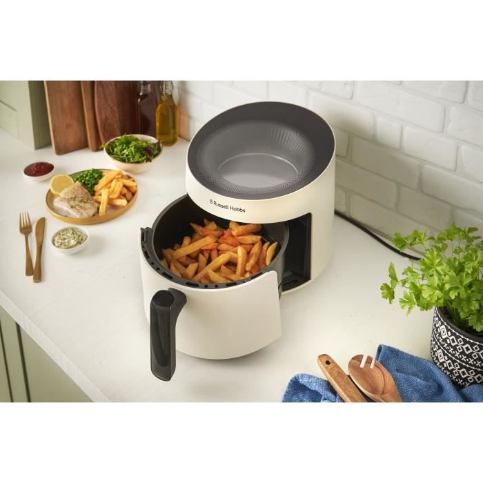 Friteuse sans huile RUSSELL HOBBS - SatisFry Air Panoramic 27420-56 - Capacité 5L - 10 programmes de cuisson - 1500W - Cream