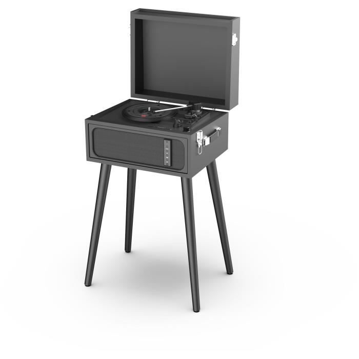 Platine Vinyle sur pieds RYGHT ALTO - Noir - Enceinte bluetooth intÈgrÈe