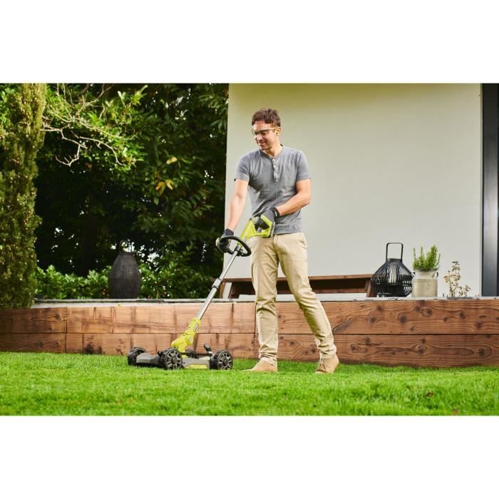 Tondeuse 3 en 1 RYOBI - RY18LMC30A-0 - 18V One+ - coupe 30 cm - Sans batterie ni chargeur