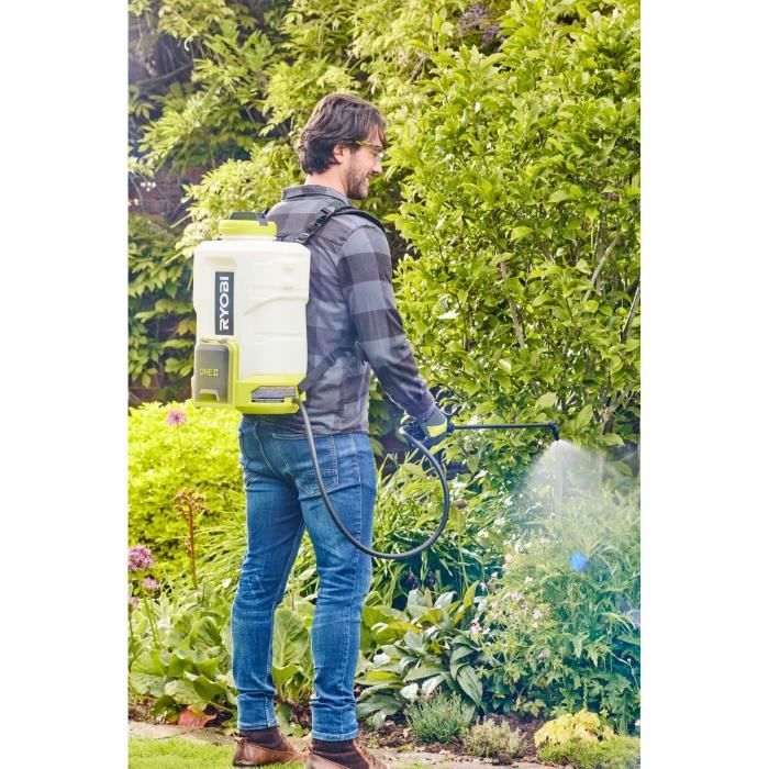 RYOBI - Pulvérisateur a dos 18V - jusqu'a 6,2 bars - débit 1 l/min a 1,8 l/min - réservoir 15 L - vendu sans batterie - RY18BPSB-0