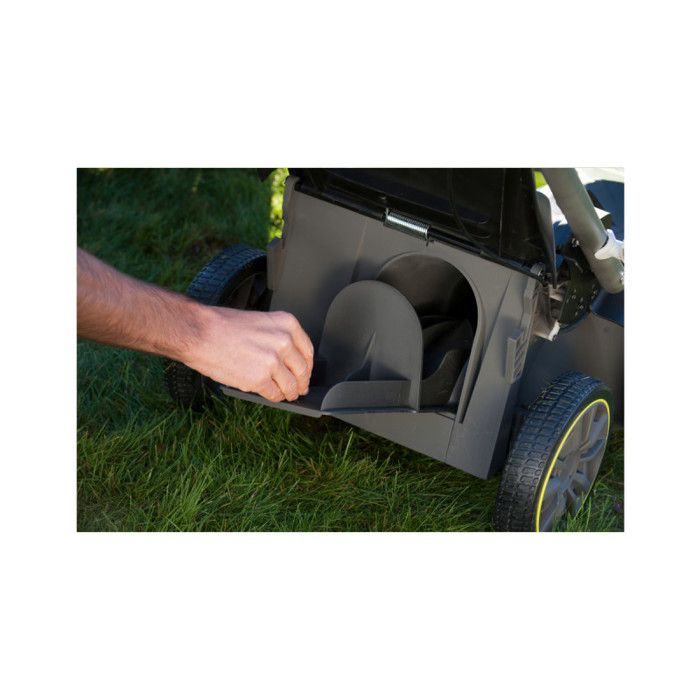 RYOBI - Tondeuse poussée 36V - Ø coupe 40 cm - ramassage et mulching - 1 batterie lithium+ 5,0 Ah et chargeur 1,7 A - RLM36X41H50G