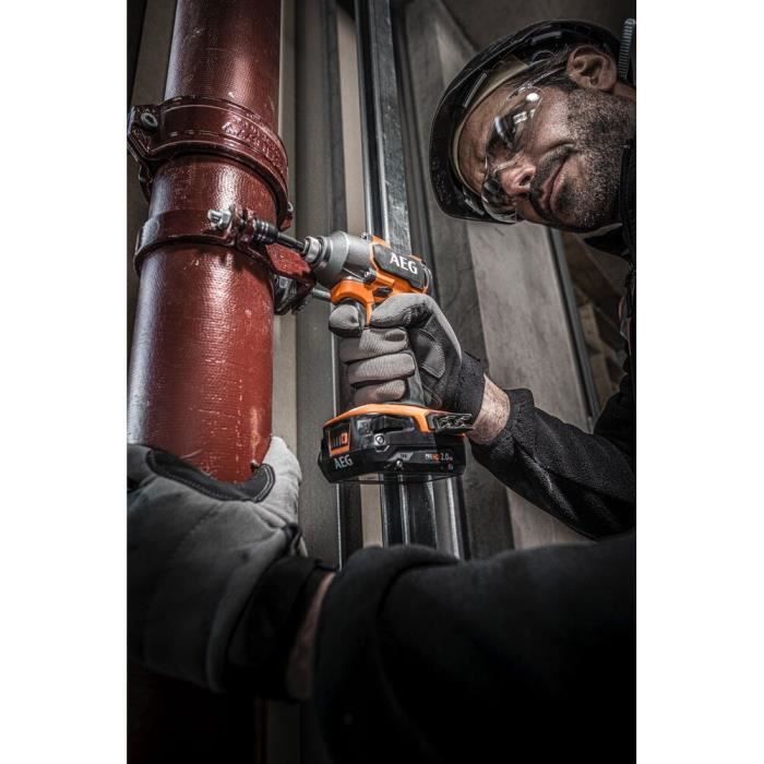 AEG - Combo 3 outils Brushless : Perceuse percu., Visseuse a chocs, Perforateur, 2 batt. 5 Ah HD, charg., caisse - FR18ACE3BL-502TB