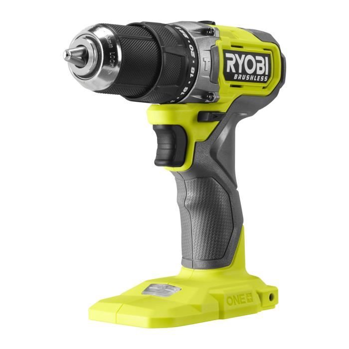 Perceuse-visseuse a percussion - RYOBI - BRUSHLESS - 18V - 54 Nm - 450-1 700 tr/min - 27 200 cp/min + 2 batteries - Chargeur