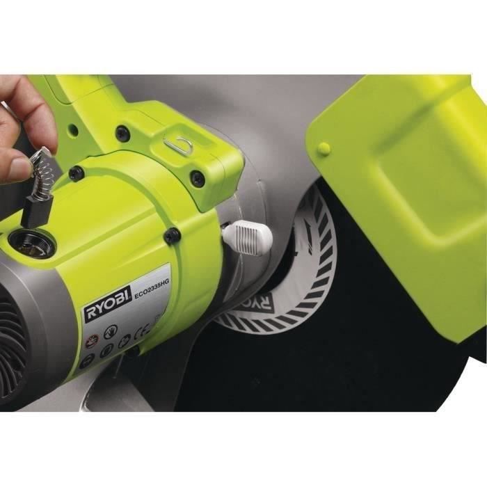 RYOBI - Tronçonneuse a métaux 2 300 W - disque 355 mm - étau rapide + disque a tronçonner 355 mm alésage 25,4 mm - ECO2335HG