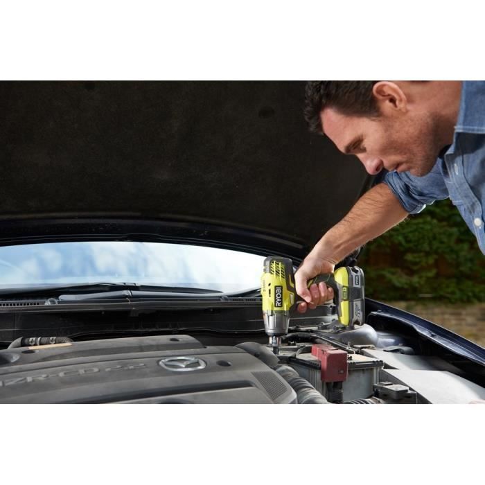 RYOBI - Boulonneuse a chocs 18V ONE+ - 3 modes : 180/240/400 Nm - emmanchement carrÈ 1/2 - Avec 1 adaptateur 1/4'' - R18IW3-0