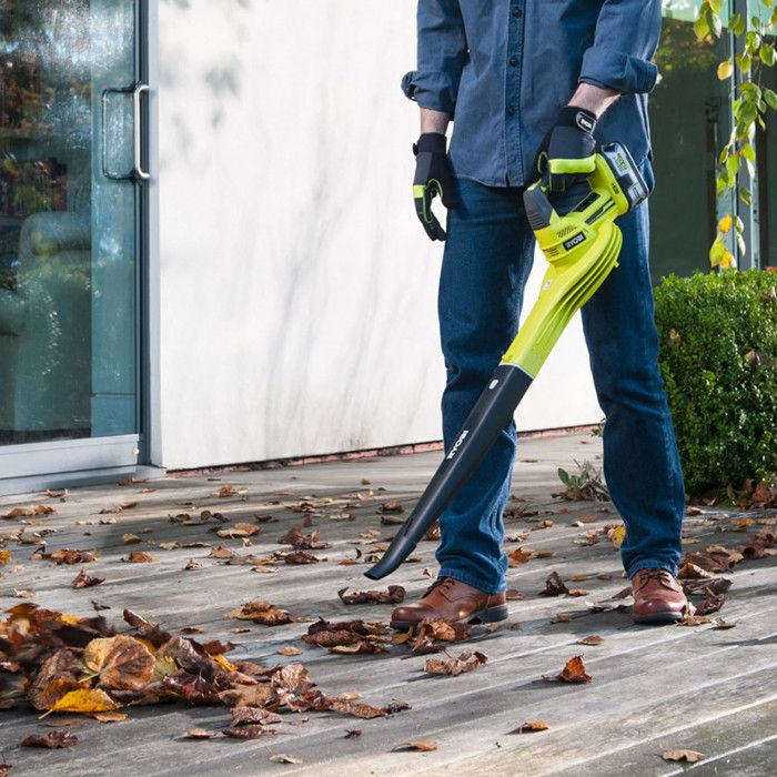 RYOBI - Souffleur 18V ONE+ - vitesse max. soufflerie 245 km/h - débit air max. : 2,6 mł/min - sans batterie ni chargeur - OBL1820S