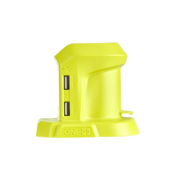 RYOBI - Chargeur USB 18V ONE+ - 2 ports USB pour charger a partir d'une batterie ONE+TM - R18USB-0