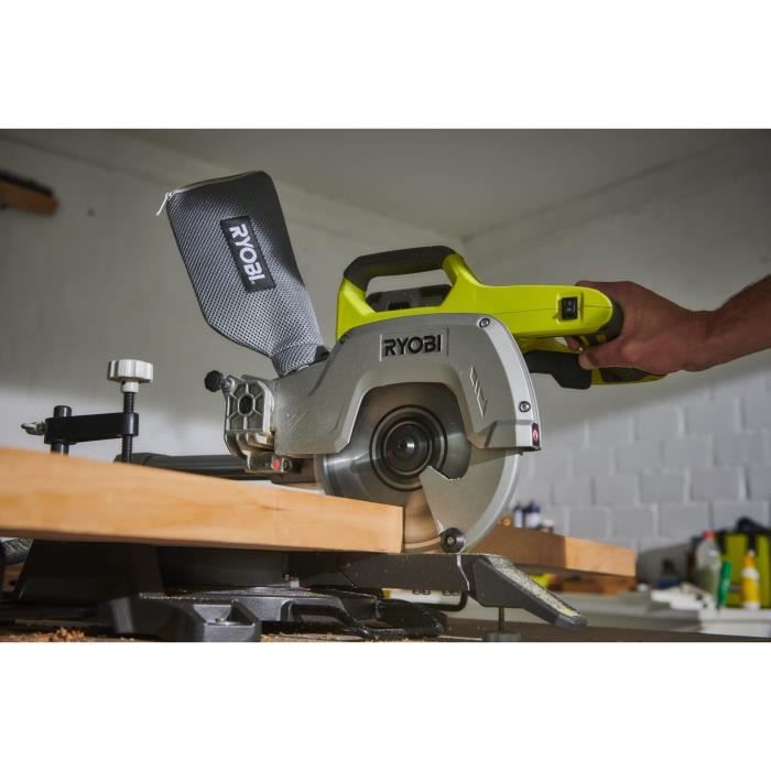 RYOBI - Scie a onglets radiale 216 mm 18V ONE+ - capacité 70 x 270 mm a 90° - guidage laser - Avec 1 lame 48 dents - R18MS216-0