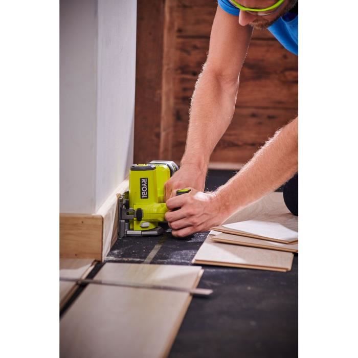 RYOBI - Scie multi-matériaux 18V ONE+ - diam. 85 mm x 15 mm + lames, 1 guide parallele et 1 buse d'aspiration - R18MMS-0