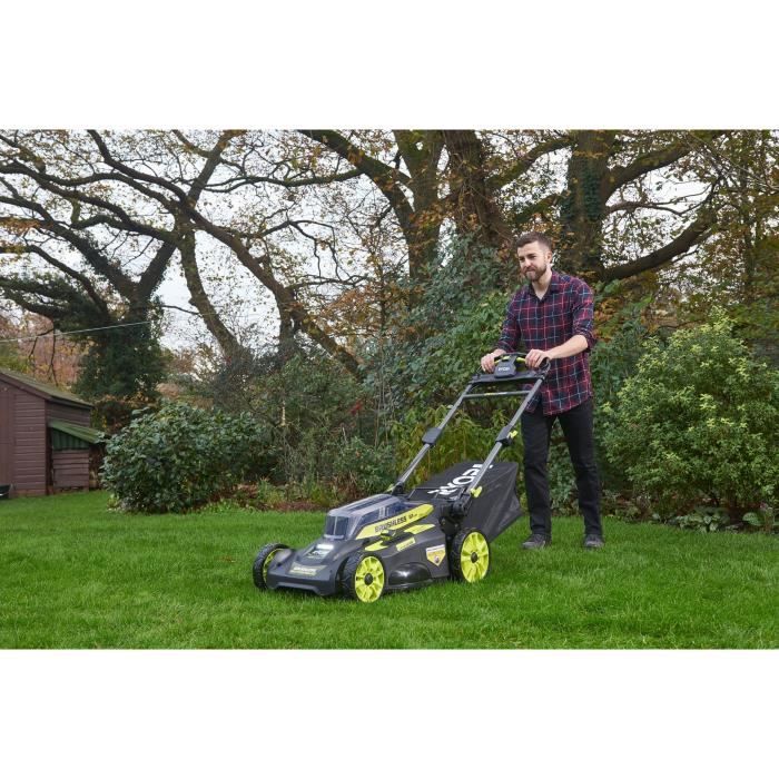 RYOBI - Tondeuse tractÈe 36V MAXPOWER - Brushless - ÿ coupe 51 cm + batterie 36V 6,0 Ah High Energy & chargeur - RY36LMX51A-160