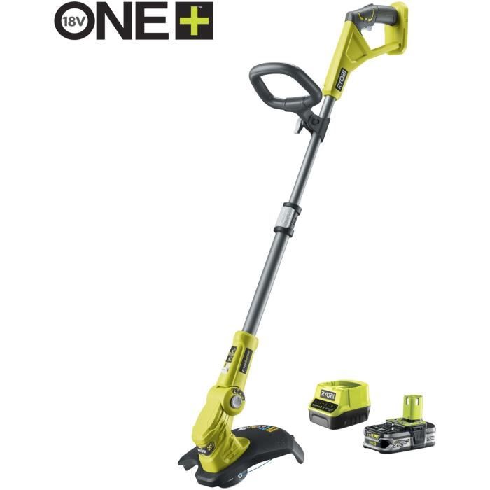 RYOBI - Coupe-bordures 18V ONE+ - Ř coupe 25-30 cm - tube télescopique - 1 batterie 2,5 Ah & chargeur + RAC155 OFFERT - RLT183225FPK