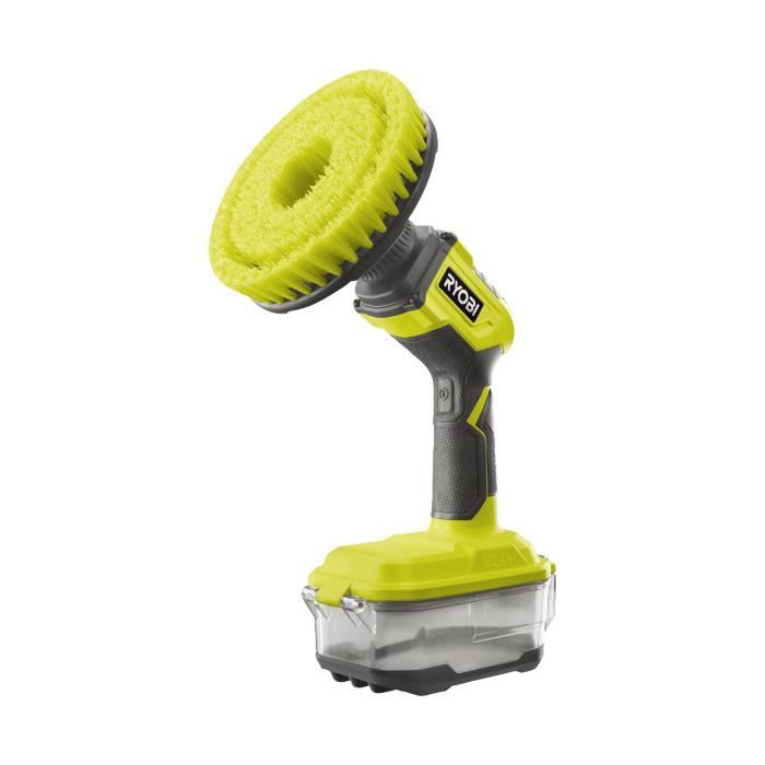 RYOBI - Brosse motorisÈe 18V ONE+ - diam. 150 mm - 210 tr/min - protection batterie IPX7 - LivrÈe avec 1 brosse moyenne - R18CPS-0