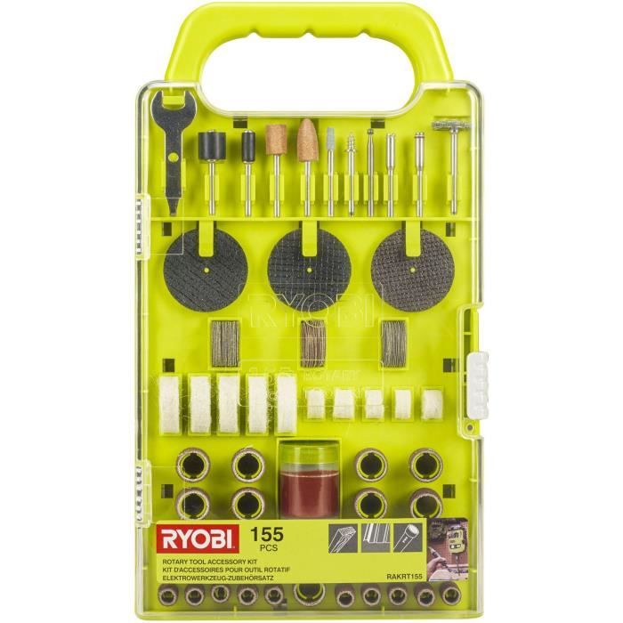 RYOBI - Kit de 155 accessoires pour mini-outils - RAKRT155