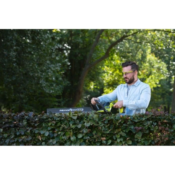 RYOBI - Taille-haies LINEA 18V - lames 55 cm - HedgeSweepô - 1 batterie lithium+ 18V 2,0 Ah et 1 chargeur 1,5 A - RY18HT55A-120