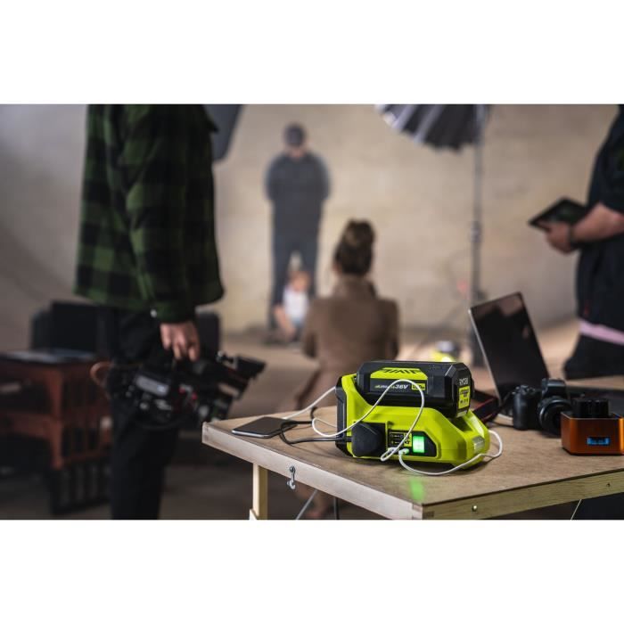 RYOBI - Transformateur 36V MAXPOWER - puissance continu 300 W - puissance crete 450 W - sans batterie ni chargeur - RY36BI300A-0