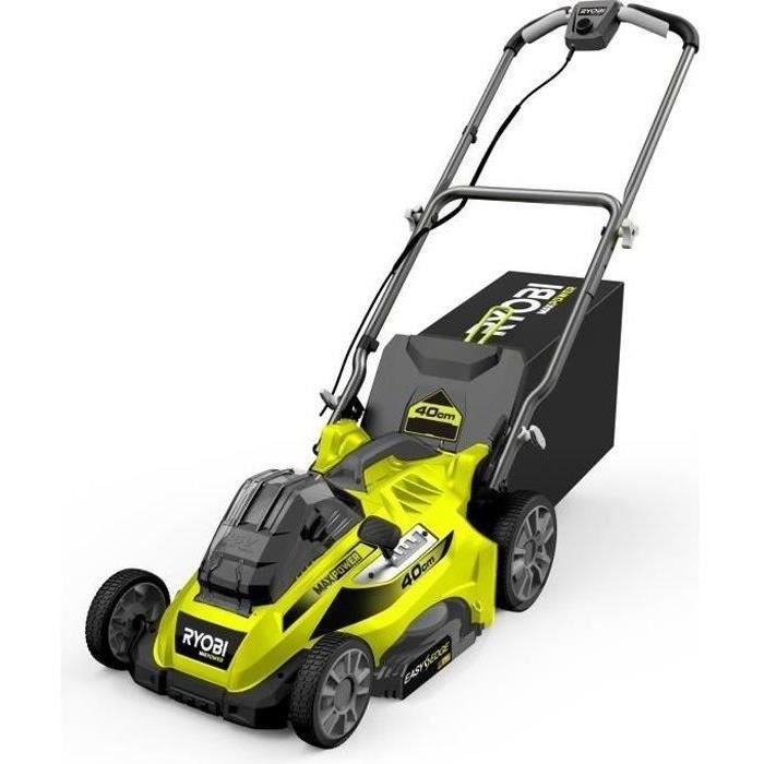 RYOBI - Tondeuse 36V MAXPOWER Power Assist - Ø coupe 40 cm - ramassage et mulching + batterie 5,0 Ah & chargeur - RLM36X41H50PG