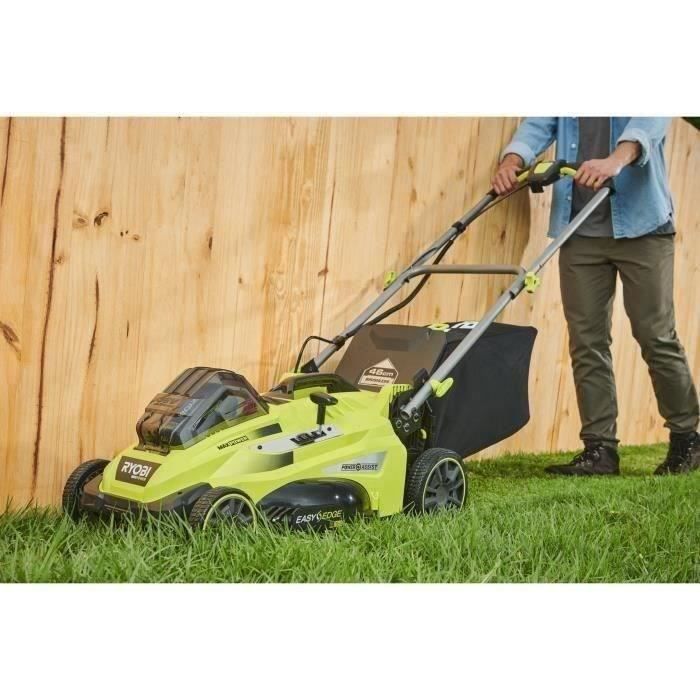 RYOBI - Tondeuse 36V MAXPOWER Power Assist Brushless - Ø coupe 46 cm - ramassage/mulching + batterie 5 Ah & charg. - RLM36X46H50PG
