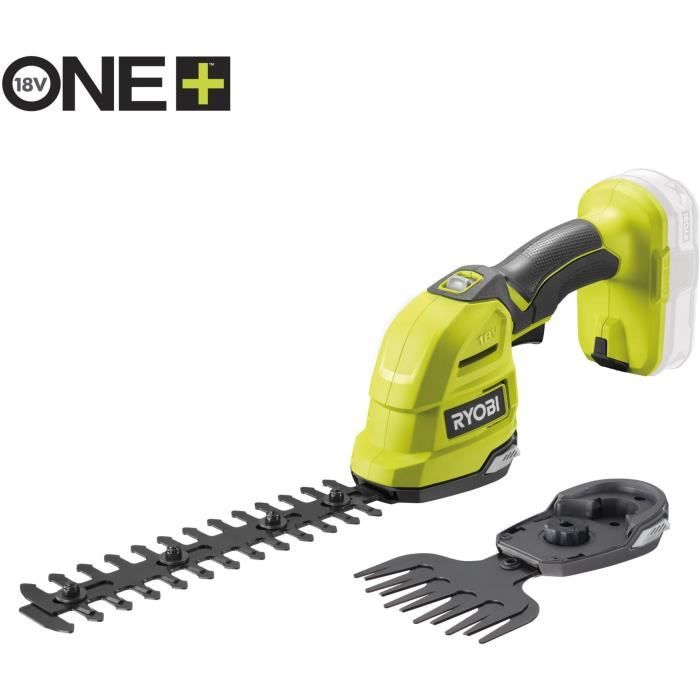 RYOBI - Cisaille a gazon / sculpteur de vÈgÈtaux 18V ONE+ - Mallette de rangement + batterie 2,0 Ah & chargeur - RY18GSA-120T
