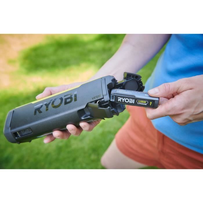 Enceinte Bluetooth - RYOBI - 4V - IP67 - Câble USB-C - 1 batterie 4V 2,0 Ah USB Lithium