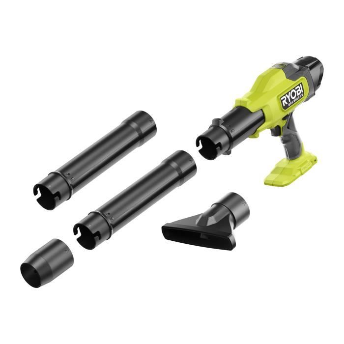Souffleur ultra compact - RYOBI - 18 V - Brushless - Vitesse max. 241,5 km/h - Débit air max. : 6,51 m³/min - Vendu sans batterie