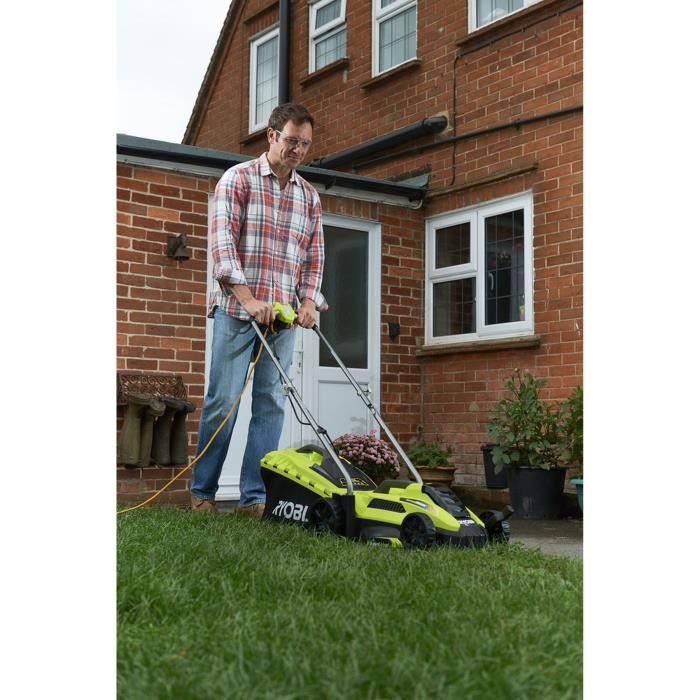 RYOBI - Tondeuse 1300 W - ÿ coupe 33 cm - ramassage et mulching - RLM13E33S